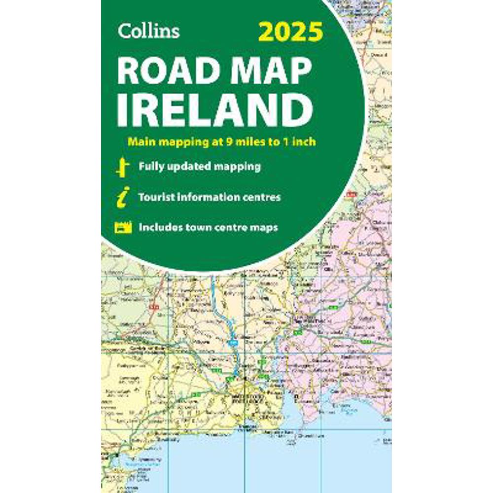 2025 Collins Road Map of Ireland: Folded Road Map (Collins Road Atlas) - Collins Maps